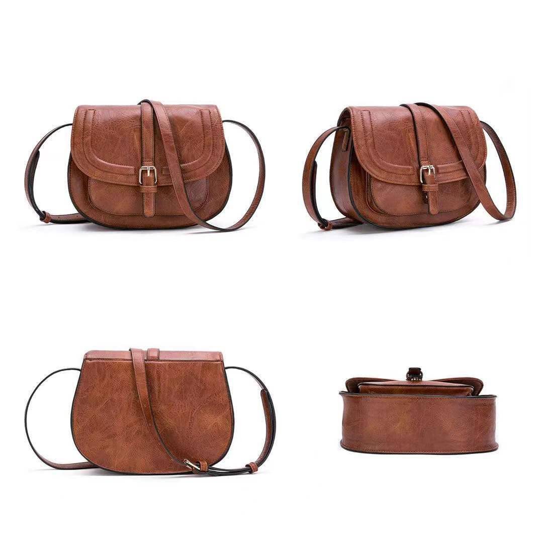 The Collins Cognac Saddle Crossbody