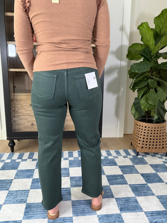 Spruce Coated Straight Leg Jeans
