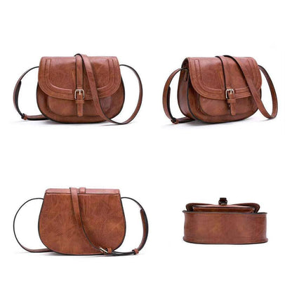 The Collins Cognac Saddle Crossbody
