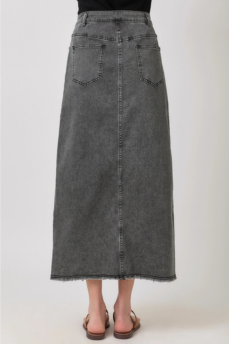 The Slate Denim Maxi Skirt