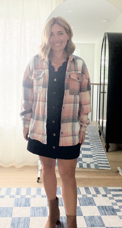 The Rose & Blue Plaid Shacket