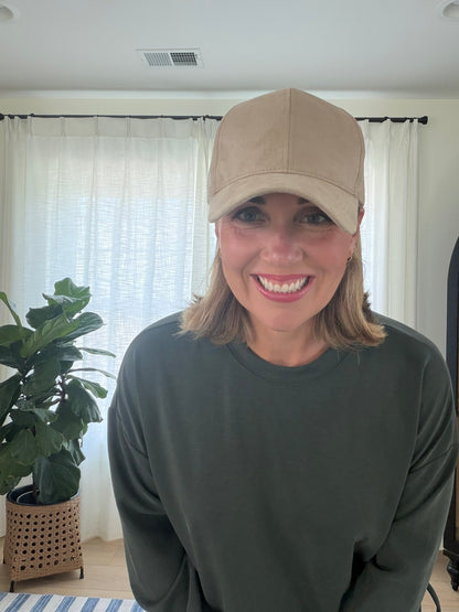 The Weekend Edit Faux Suede Baseball Cap