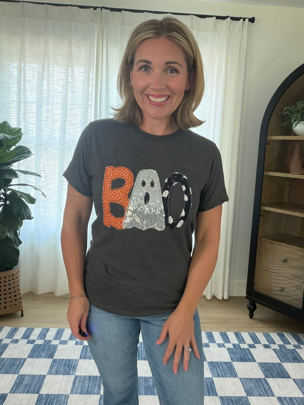 The Boo Patchwork Sequin Tee