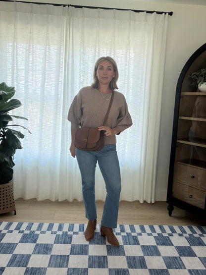The Collins Cognac Saddle Crossbody