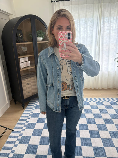 The Mercer Scalloped Denim Jacket