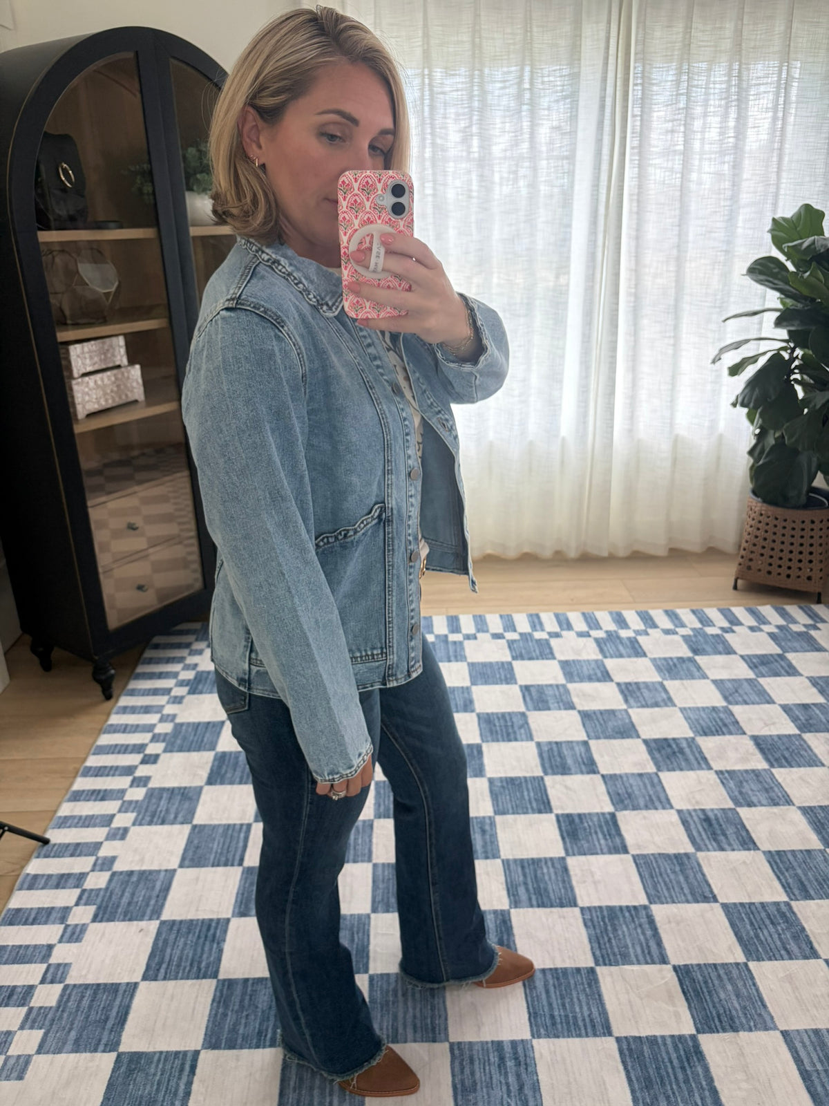 The Mercer Scalloped Denim Jacket