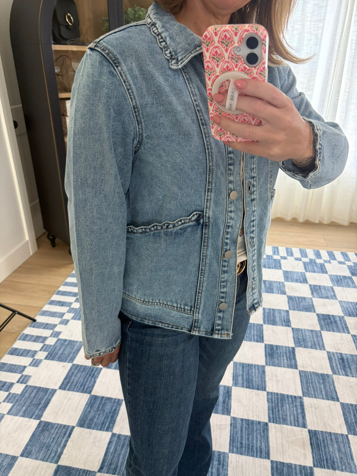 The Mercer Scalloped Denim Jacket