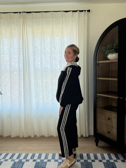 Lace Trim Track Pants