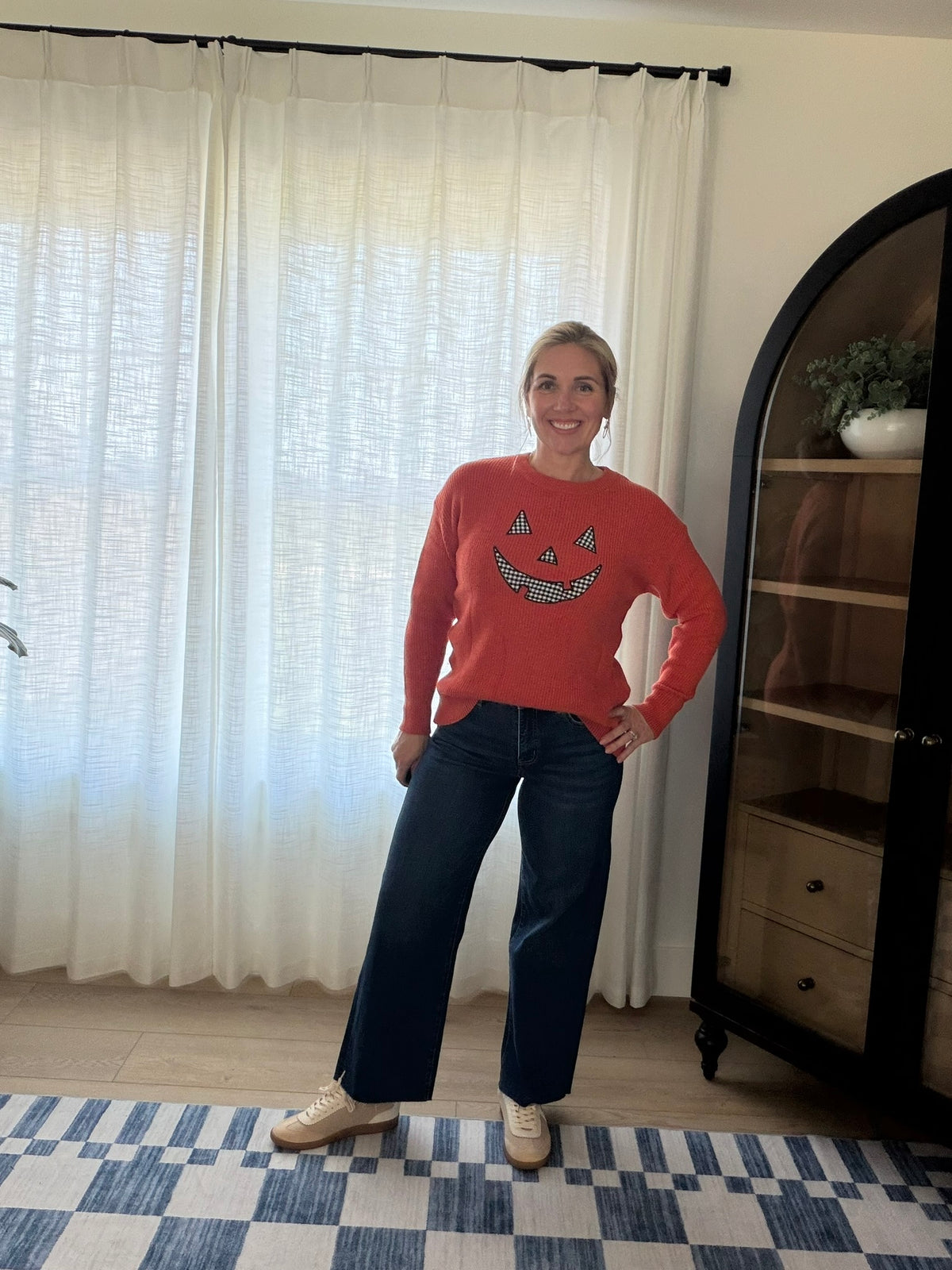 Pumpkin Patch Plaid Sweater