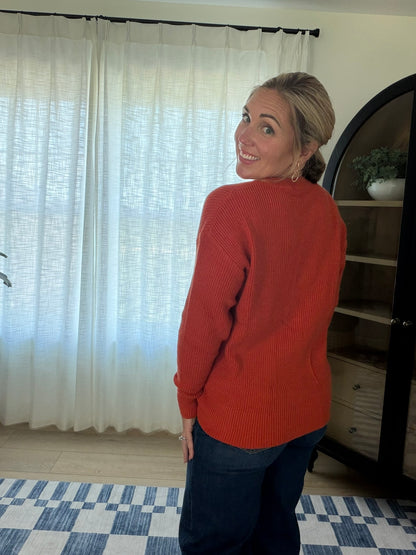 Pumpkin Patch Plaid Sweater
