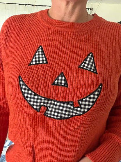 Pumpkin Patch Plaid Sweater