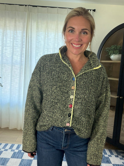 The Poppy Button Sweater