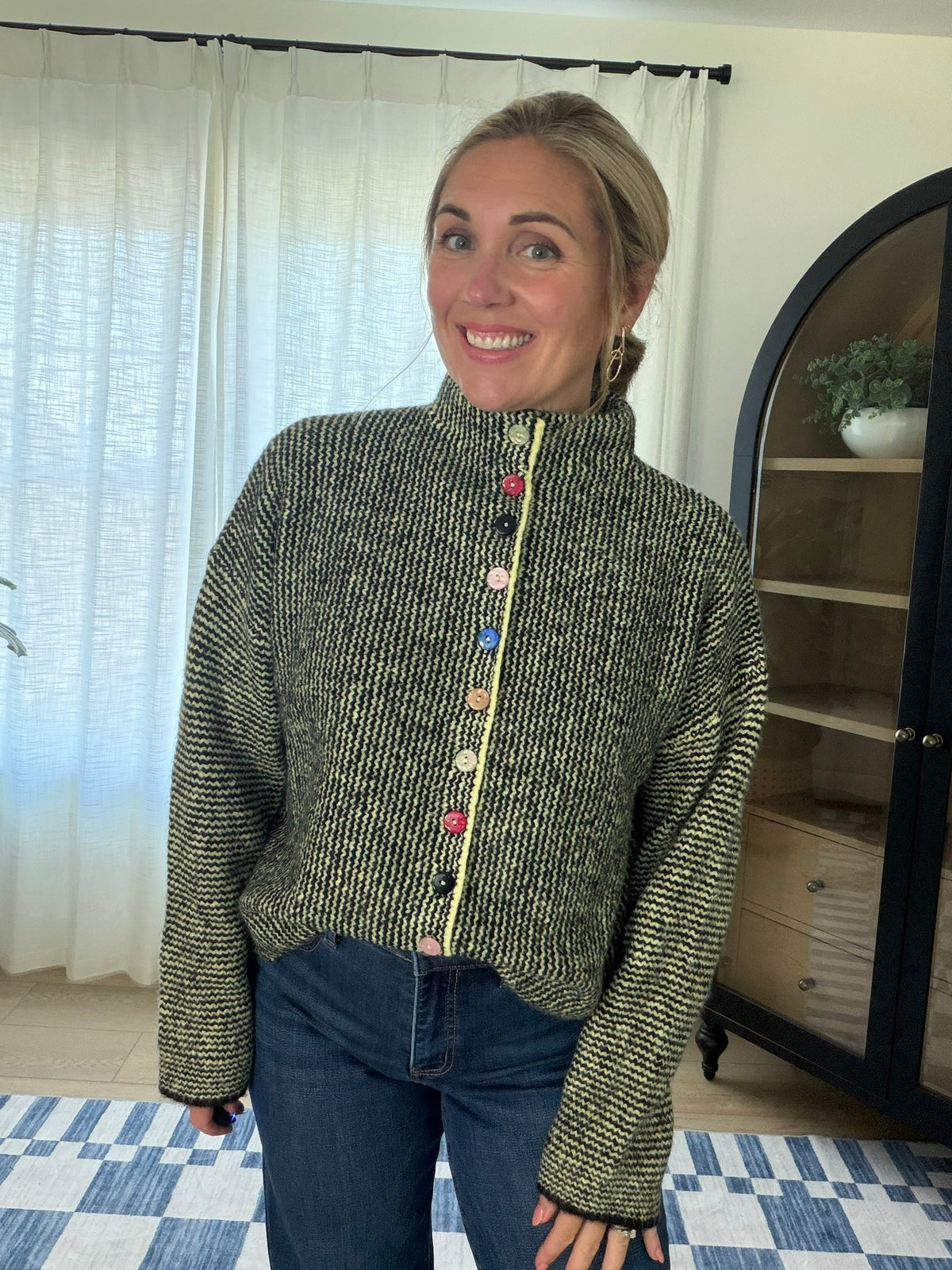 The Poppy Button Sweater