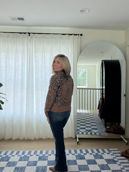 The Rowan Bandana Print Sweater