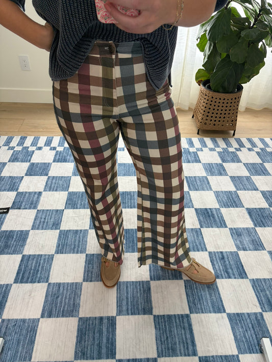 The Harvest Plaid Wide Leg Pants