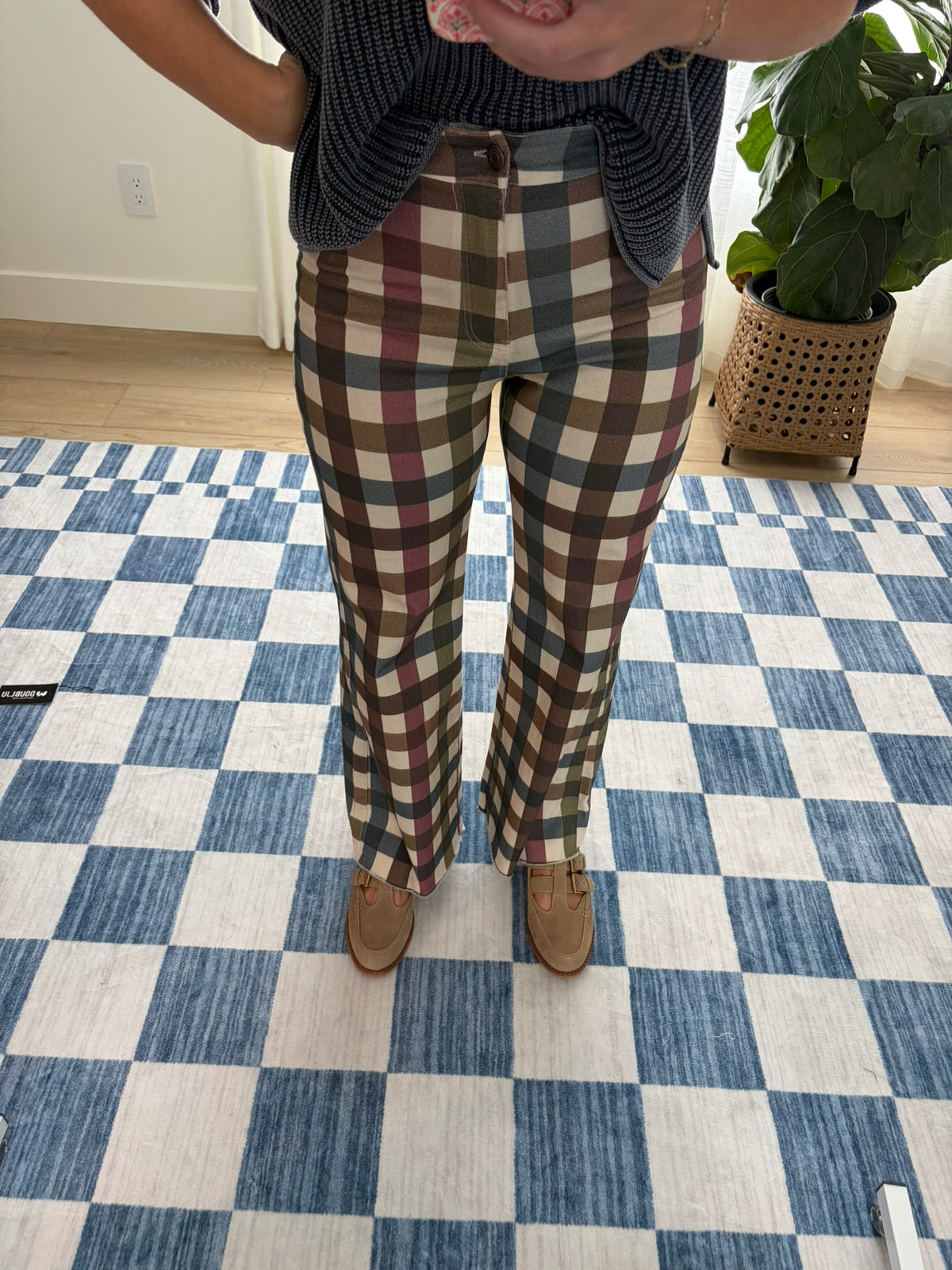 The Harvest Plaid Wide Leg Pants