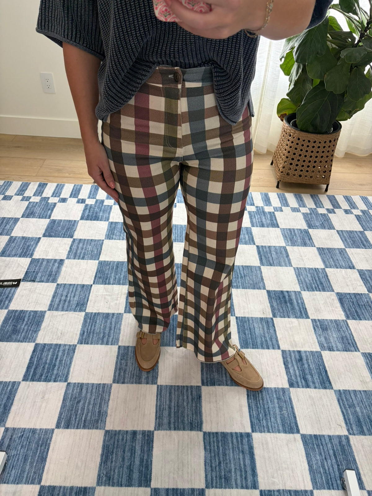 The Harvest Plaid Wide Leg Pants