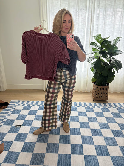 The Harvest Plaid Wide Leg Pants