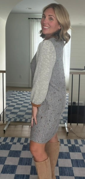 The Maren Speckled Sweater Dress