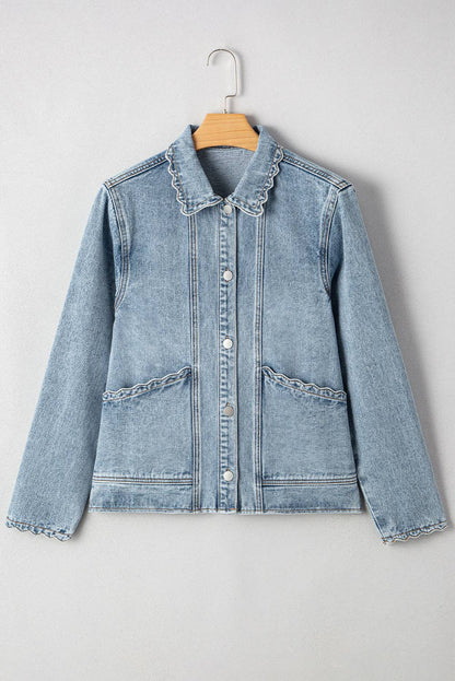 The Mercer Scalloped Denim Jacket
