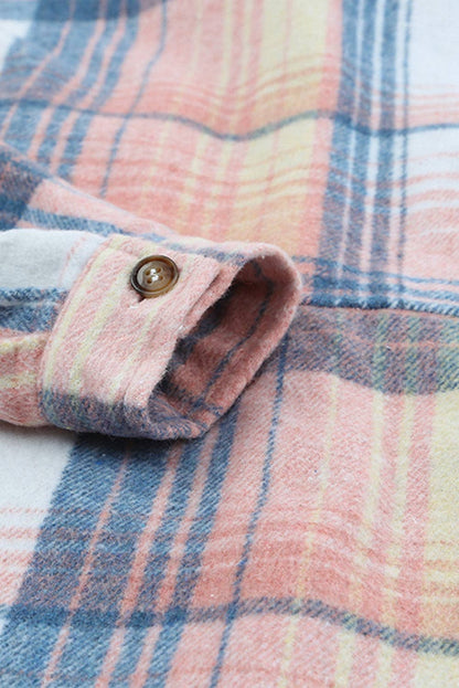 The Rose & Blue Plaid Shacket