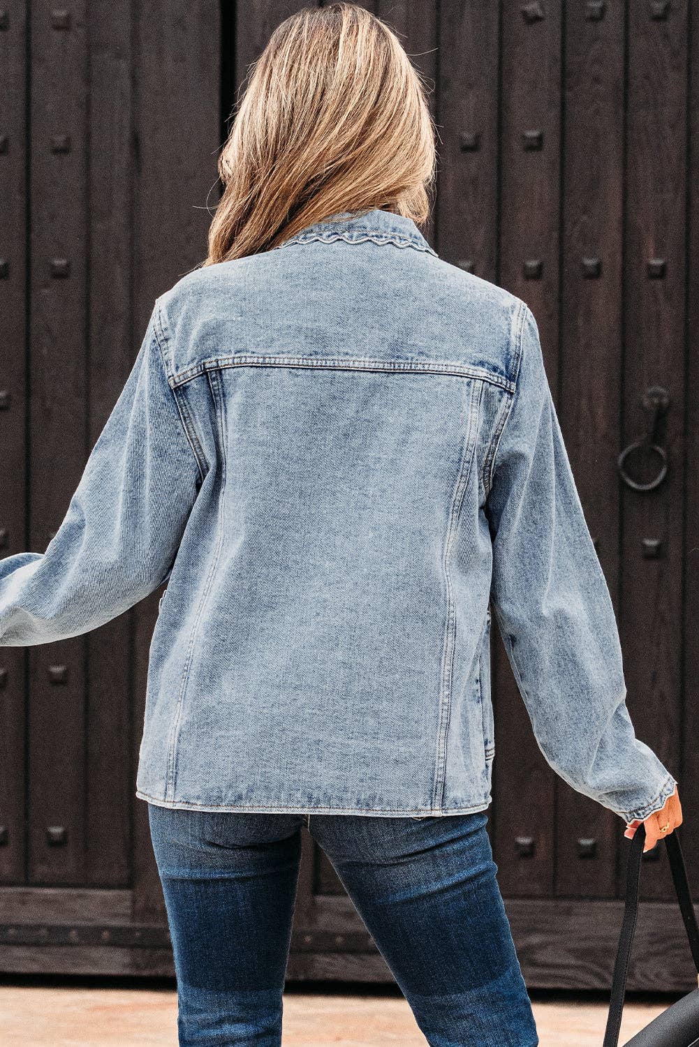The Mercer Scalloped Denim Jacket