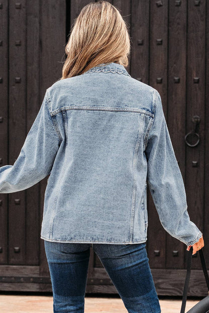 The Mercer Scalloped Denim Jacket