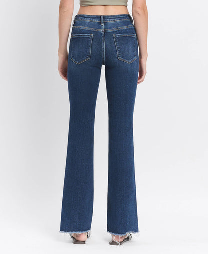 The Avery High Rise Raw Hem Bootcut Jeans