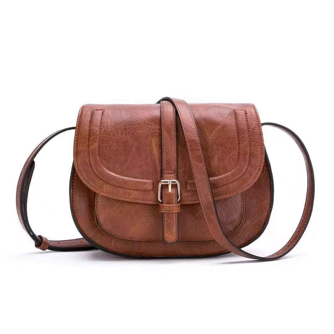 The Collins Cognac Saddle Crossbody